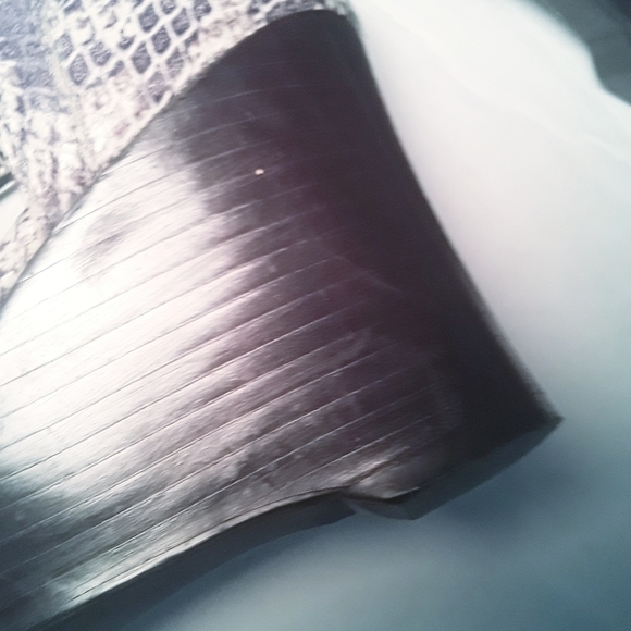 Franco Sarto Faux Snakeskin Wedged Sandals - Picture 15 of 16